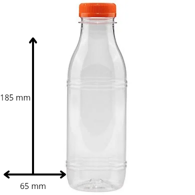 Lot de 192 bouteilles PET 50 cl avec bouchons à vis – Fabrication française