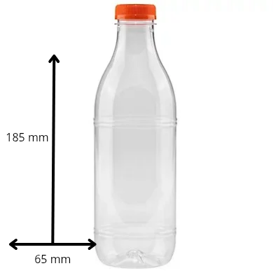 Lot de 78 bouteilles PET 1L avec bouchons à vis – Fabrication française