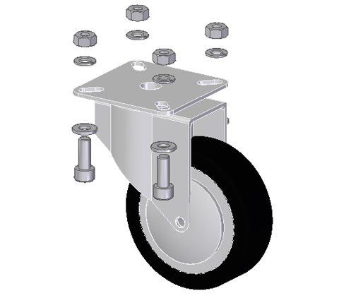 Roue Sans Frein Podium Inox · Réf. S3320030:01 · SPD - Junolia