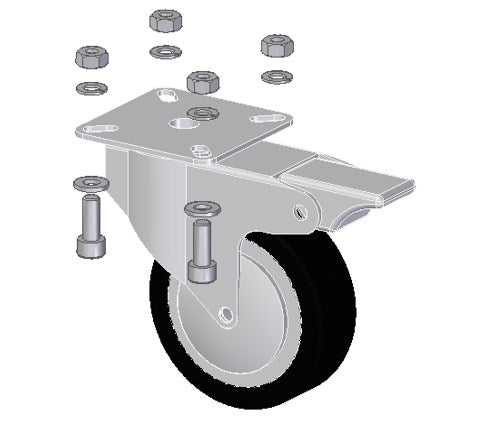 Roue Avec Frein Podium Inox · Réf. S3320040:01 · SPD - Junolia